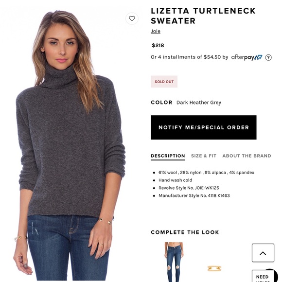 Nwt Joie Lizetta Turtleneck Sweater So 
